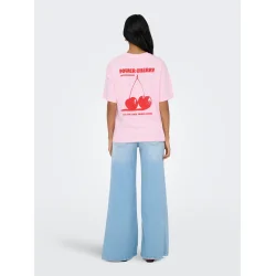 JACQUELINE de YONG JDYCARLA OVERSIZE TEE PINK