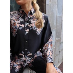 LIBERT� ESSENTIEL WENNISE LS SHIRT BLACK PAISLEY