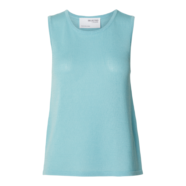 SELECTED FEMME SLFMOON SUS KNIT TOP SKY BLUE