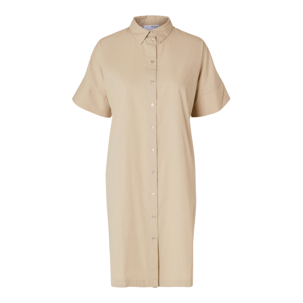 SELECTED FEMME SLFBLAIR SHIRT DRESS HUMUS