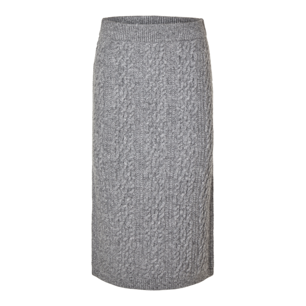 SELECTED FEMME SLFELINA MARIE KNIT SKIRT GREY