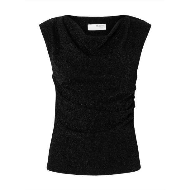 SELECTED FEMME SLFANJA SLIM TOP BLACK