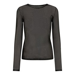 LIBERT ESSENTIEL MESH SPARKLE T-SHIRT DOT BLACK