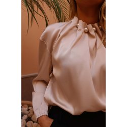 LIBERT� ESSENTIEL PIP-LS-PEARL-BLOUSE-CHAMPAGNE
