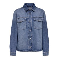ONLY ONLELLA POCKET SHIRT DNM M.BLUE