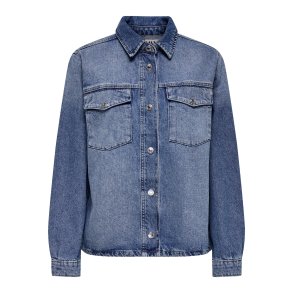 ONLY ONLELLA POCKET SHIRT DNM M.BLUE