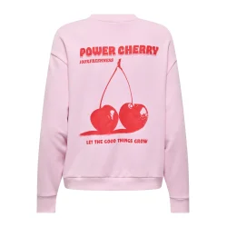 JACQUELINE de YONG JDYNANNA TEXT SWEAT PINK