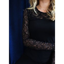 LIBERT ESSENTIEL LISA LACE BLOUSE BLACK