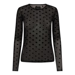 LIBERT ESSENTIEL MESH TSHIRT HEART BLACK