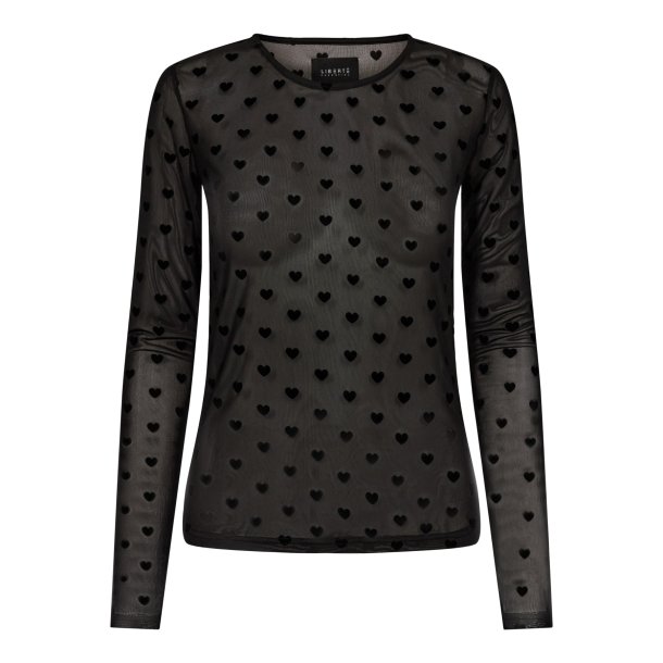 LIBERT ESSENTIEL MESH TSHIRT HEART BLACK