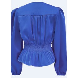 LIBERT ESSENTIEL TIKI TWIST BLOUSE ELECTRIC BLUE
