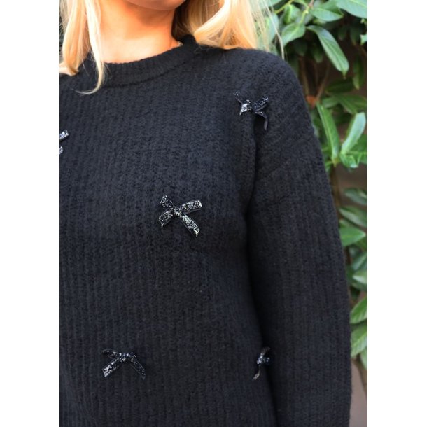 LIBERT� ESSENTIEL FRO BOW PULLOVER BLACK SILVER BOW