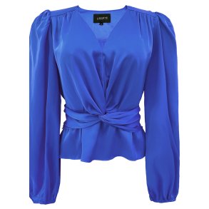 LIBERT ESSENTIEL TIKI TWIST BLOUSE ELECTRIC BLUE