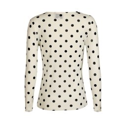LIBERT� ESSENTIEL MESH LS T-SHIRT WHITE BLACK BIG DOT